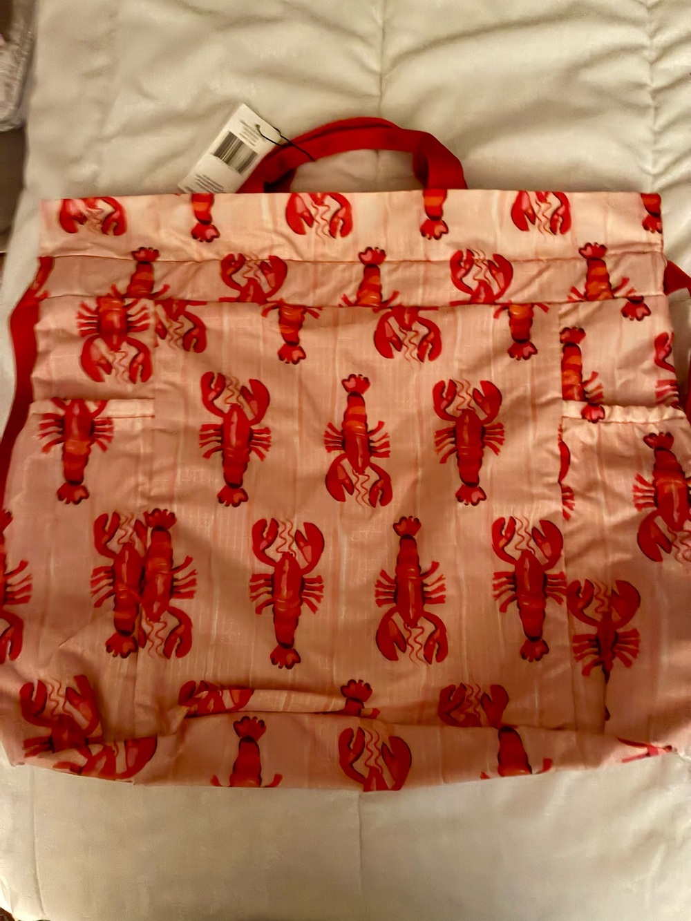 Vera Bradley Drawstring  backpack with Red and Pink Lobster Print